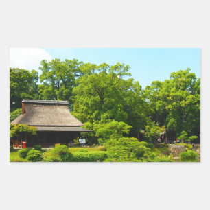 Japan Garden Rechteckiger Aufkleber
