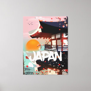 Japan Gebäude untergeht Sonnenbrille Leinwanddruck