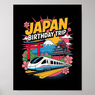 Japan Geburtstagsreise Tokyo Osaka Nagoya Kirschbl Poster