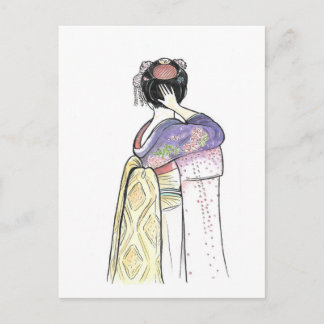 Japan Geisha Postcard Art Postkarte