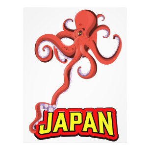 Japan Gigant Tintenfisch Cartoon Fotodruck