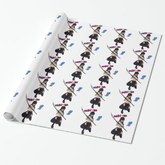 JAPAN/GIRL/LADY/SAMURAI/ANIME/GAME/JAPANESE/KANJI/ GESCHENKPAPIER