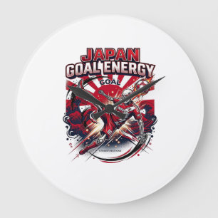 Japan Goal Energie Skelett-Stürmer Nationen Kreati Große Wanduhr