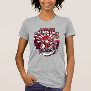 Japan Goal Energie Skelett-Stürmer Nationen Kreati T-Shirt