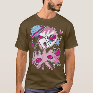 Japan Grafik Milchshake Karton Weltraum Süß T-Shir T-Shirt