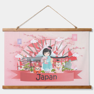 Japan Hangband Wandteppich Mit Holzrahmen
