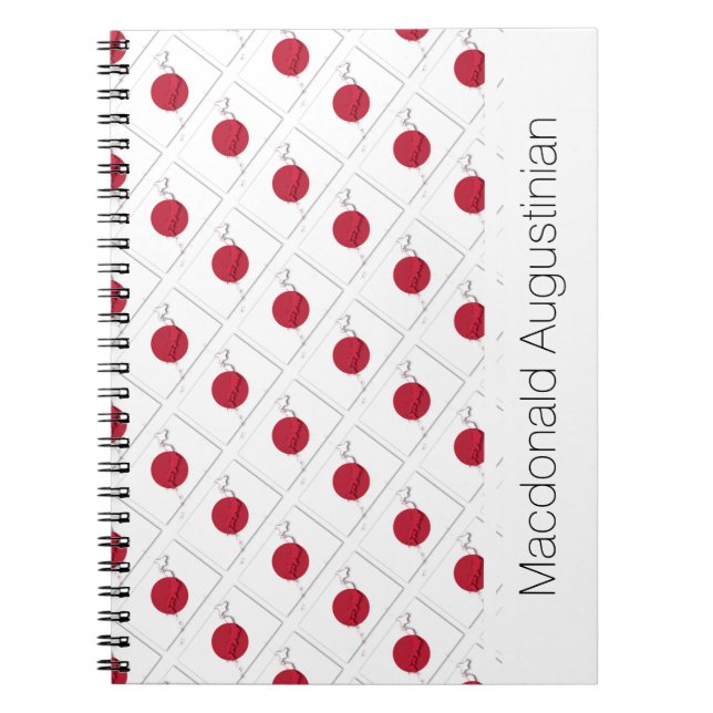 JAPAN Hinomaru Custom Add Name Notebook Journal Notizblock (Vorderseite)
