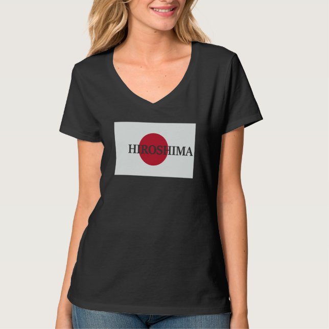 Japan Hiroshima Asia Travel Flag T-Shirt (Vorderseite)