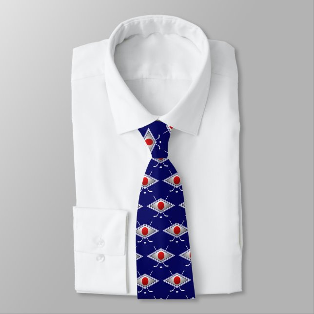Japan Hockey Flag Logo Tie Krawatte (Gebunden)