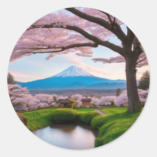 Japan Illustration Art #3 Runder Aufkleber