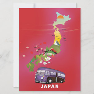 Japan Illustration Reiseposter. Einladung
