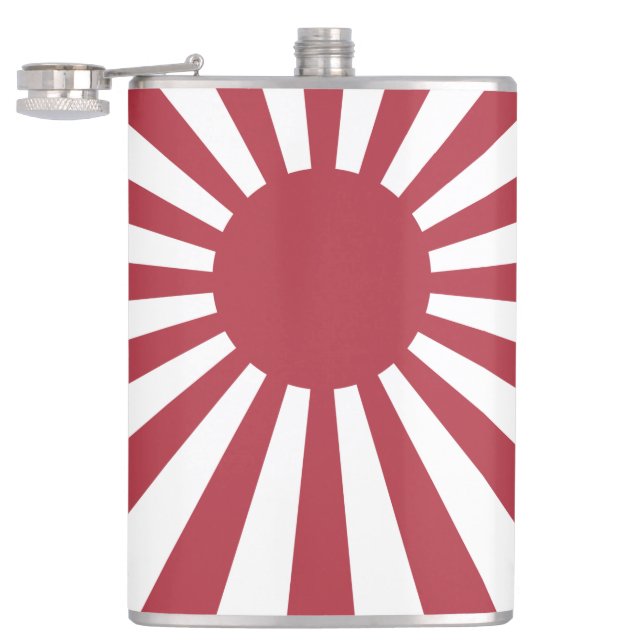Japan Imperial steigende Sonnenflagge, Edo to W2 Flachmann (Geöffnet)