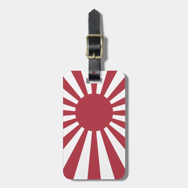 Japan Imperial steigende Sonnenflagge, Edo to W2 Gepäckanhänger (Vorderseite vertikal)