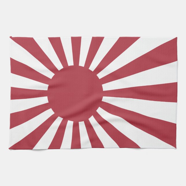 Japan Imperial steigende Sonnenflagge, Edo to W2 Geschirrtuch (Horizontal)
