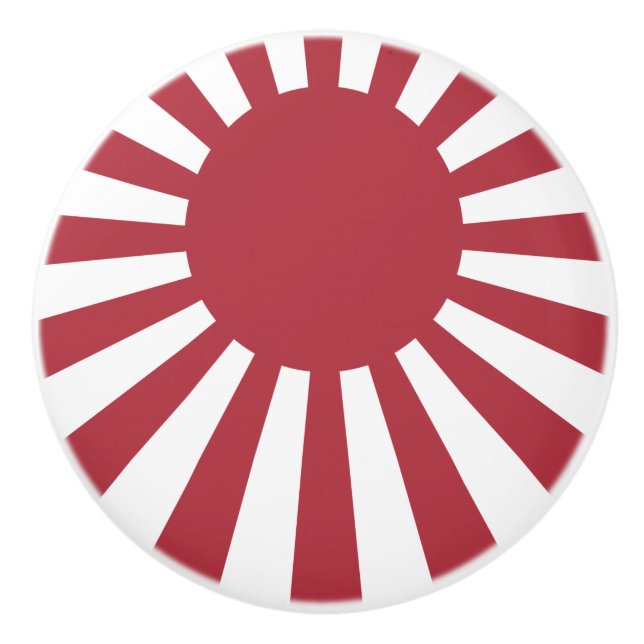 Japan Imperial steigende Sonnenflagge, Edo to W2 Keramikknauf (Vorderseite)