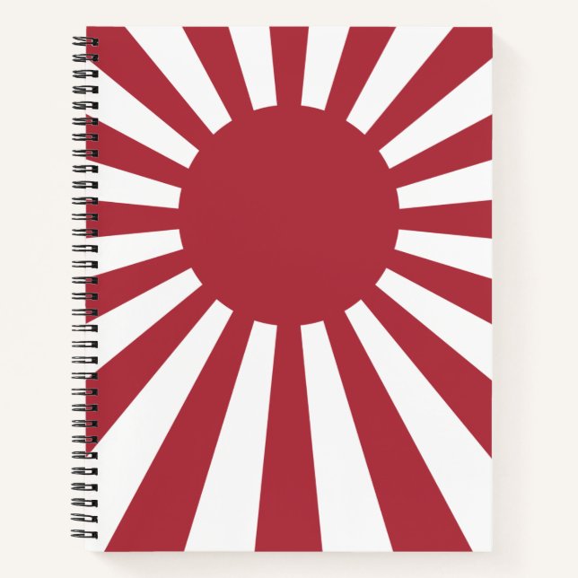 Japan Imperial steigende Sonnenflagge, Edo to W2 Notizbuch (Vorderseite)