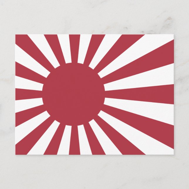 Japan Imperial steigende Sonnenflagge, Edo to W2 Postkarte (Vorderseite)