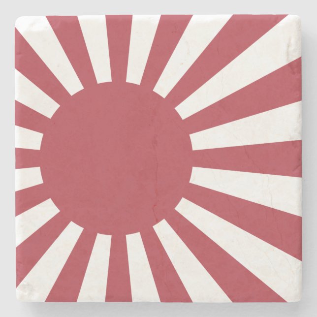 Japan Imperial steigende Sonnenflagge, Edo to W2 Steinuntersetzer (Vorderseite)