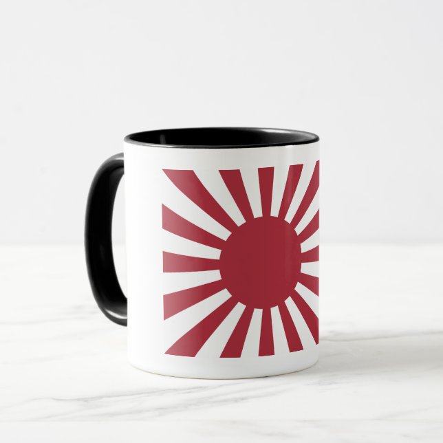 Japan Imperial steigende Sonnenflagge, Edo to W2 Tasse (Vorderseite Links)