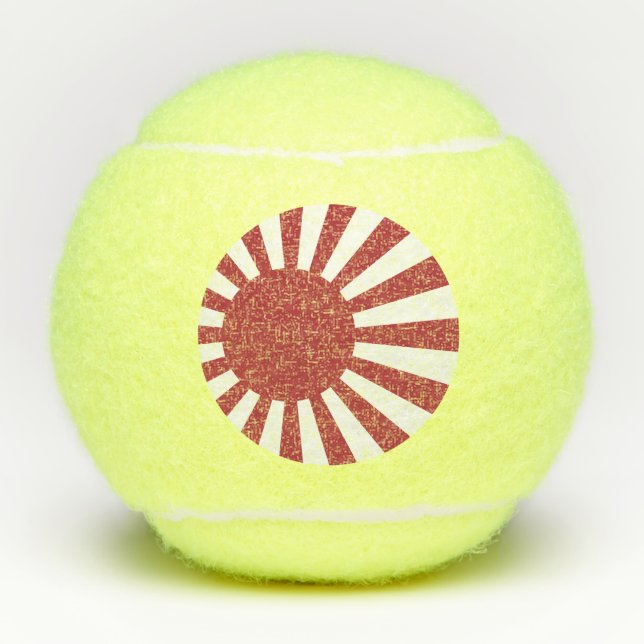 Japan Imperial steigende Sonnenflagge, Edo to W2 Tennisbälle (Vorderseite)