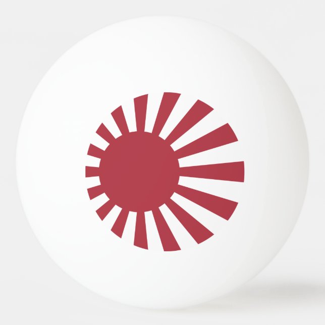 Japan Imperial steigende Sonnenflagge, Edo to W2 Tischtennisball (Vorderseite)