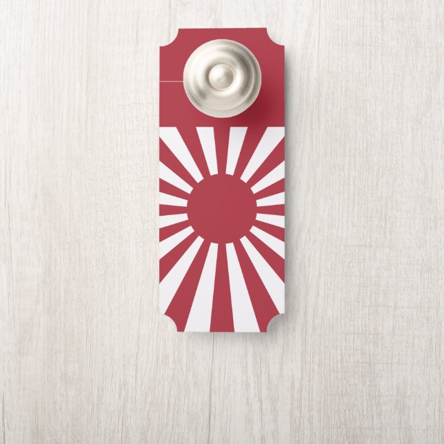 Japan Imperial steigende Sonnenflagge, Edo to W2 Türanhänger (Auf Knauf)