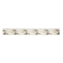 Japan Ink Landscape Minimal Misty Mountain Satinband