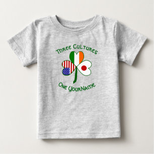 Japan Irland USA Kleeblatt-Flagge Personalisiert Baby T-shirt