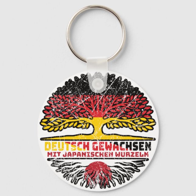 Japan Japanisch Deutsch Deutschland Baum Wurzel Schlüsselanhänger (Vorderseite)