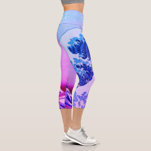 Japan - Japanische Kunst (Große Welle vor Kanagaw Capri Leggings