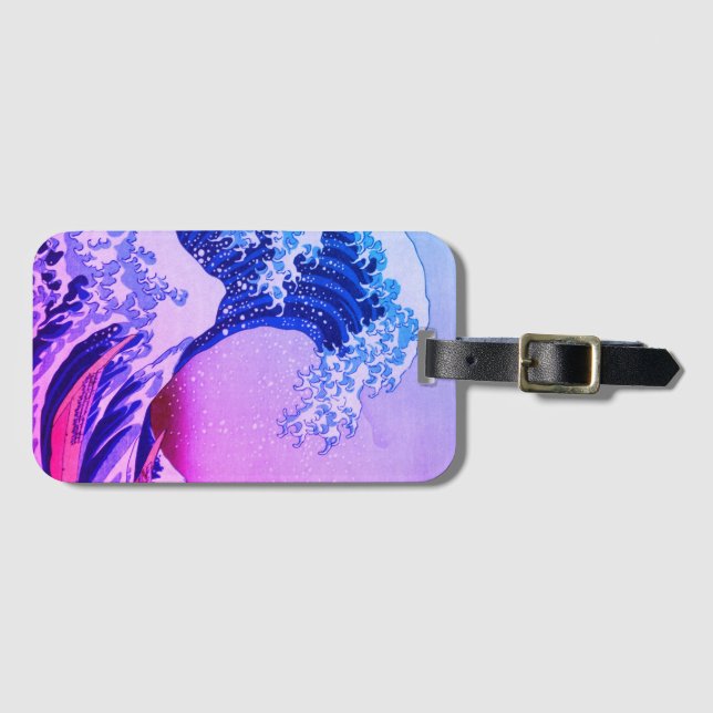 Japan - Japanische Kunst (Große Welle vor Kanagawa Gepäckanhänger (Vorderseite (Horizontal))