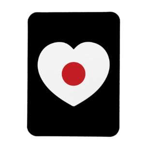 Japan   Japanisches Flaggenherz Magnet