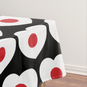 Japan   Japanisches Flaggenherz Tischdecke