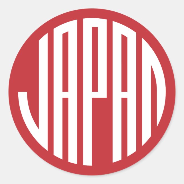 Japan - japanisches Runddesign Runder Aufkleber (Vorderseite)