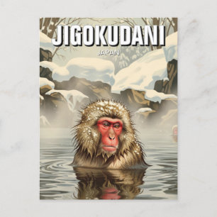 Japan Jigokudani Monkey Park Snow Monkey Postkarte