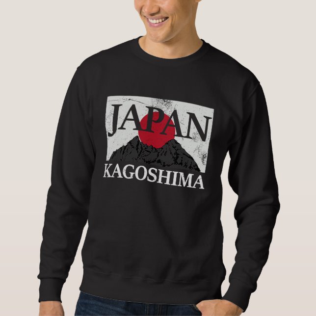 Japan Kagoshima Fuji san flag Sweatshirt (Vorderseite)