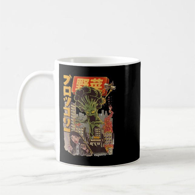 Japan Kaiju Gemüse Broccoli Anime Kaffeetasse (Links)