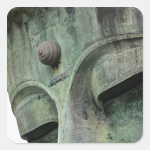 Japan, Kamakura. Der Große Buddha von Kamakura, ei Quadratischer Aufkleber
