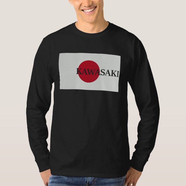 Japan Kawasaki Asia Travel Flag T-Shirt (Vorderseite)