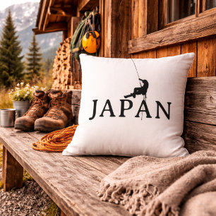 Japan-Kletterer-Seil-Silhouette-Outdoor-Dekor Kissen