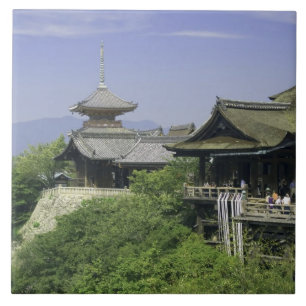 Japan, Kyoto, Der Blick vom Kiyomizu-Tempel Fliese