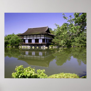 Japan, Kyoto, Japanischer Garten des Heian-Schrein Poster