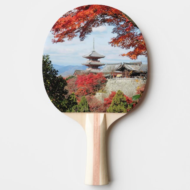 Japan, Kyoto. Kiyomizu-Tempel in Herbstfarbe Tischtennis Schläger (Vorderseite)