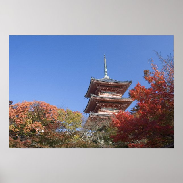Japan, Kyoto, Pagode im Herbst Poster (Vorne)