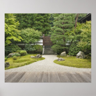 Japan, Kyoto, Sennyuji Tempelgarten Poster