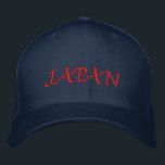 Japan-Ländername Bestickte Baseballkappe<br><div class="desc">Japan-Ländername-gestickte Baseballmütze.</div>