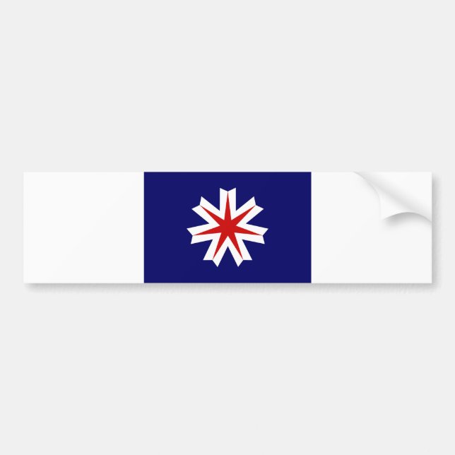 Japan-Landregionsflaggen-Präfekturhokkaido Autoaufkleber (Vorne)