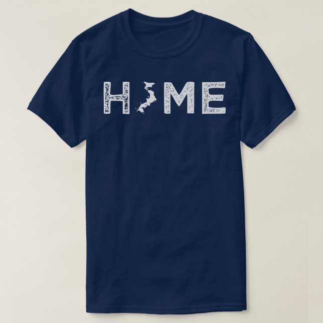 Japan Map Home Flag Japanese Art Samurai Kimono An T-Shirt (Design vorne)