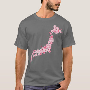 Japan Map Japanische Sakura Karte T-Shirt