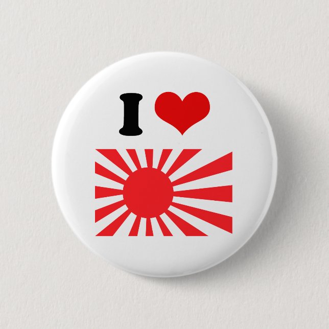 Japan-Marine-Flagge Button (Vorderseite)